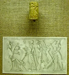 Cylinder seal with impression